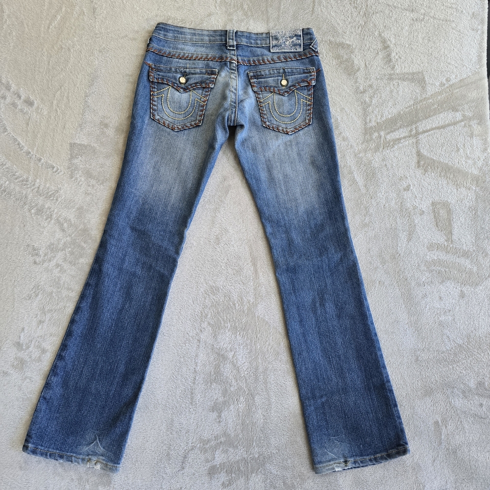 True Religion Women's Boot Cut Jeans in Blue Denim